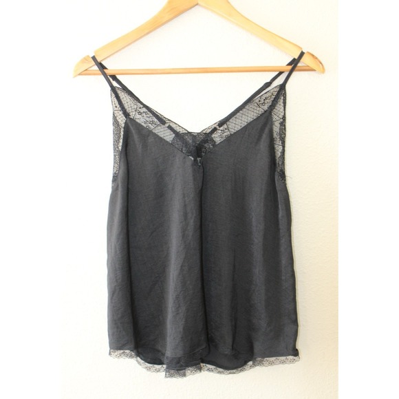 LA MIEL Tops - La Miel Womens Black Lacey Cami Tank Blouse S
